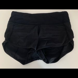 Black Lululemon Speed Up Shorts